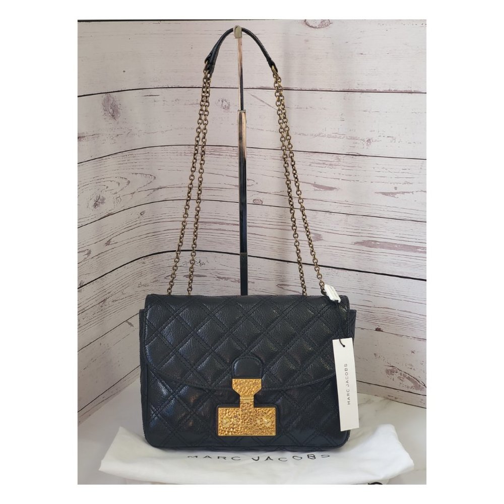 Marc Jacobs Mini Polly Quilted Shoulder Bag BLACK - Picture 5 of 11